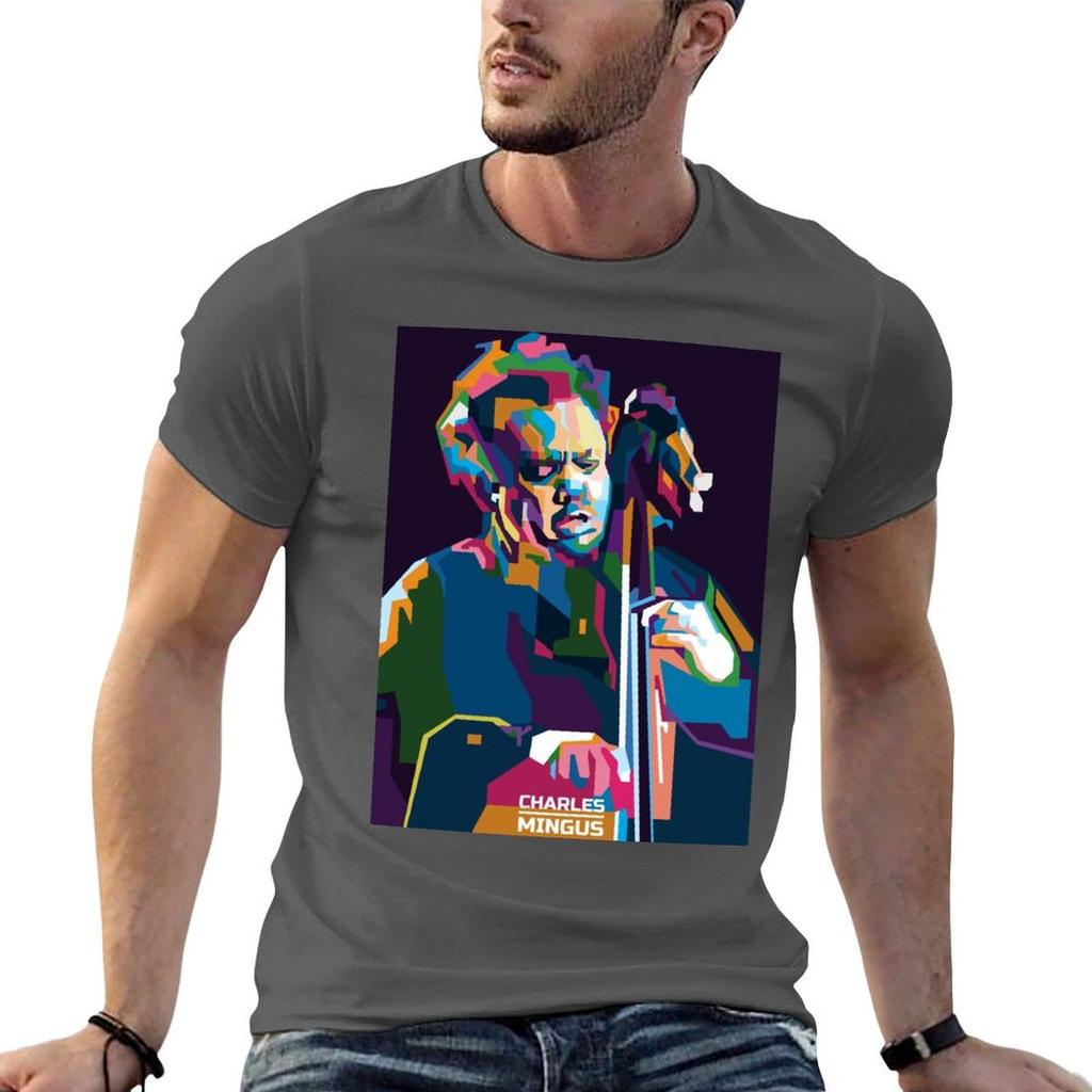 Abstract Geometric Charles Mingus In Wpap Tshirt Unisex Graphic T Shirt T Shirts For Unisex Slim Fit Unisex T Shirt Cotton 100 Tshirt