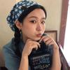 Pastoral Style Printed Silk Scarf Head Scarf Scarf Hair Band  Spring Summer