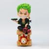 One Piece Q Version Луффи Санджи сидячая поза фигурка модель автомобиля настольный орнамент аксессуары мультфильм декор игрушки