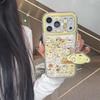 Мультяшный блестящий чехол-подвеска Pompompurin с защитой от падения для iPhone 15/17/16 PROMAX
