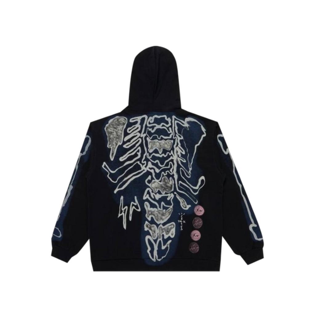 Full Zip Hoodie Travis Scott Cactus Jack For Fragment Skeleton Graffiti