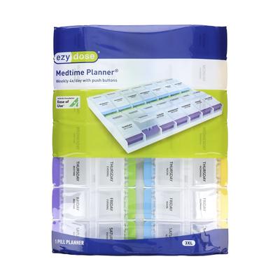 Планировщик Medtime, 3Xl, 1 неделя 4 раза в день (с кнопкой)