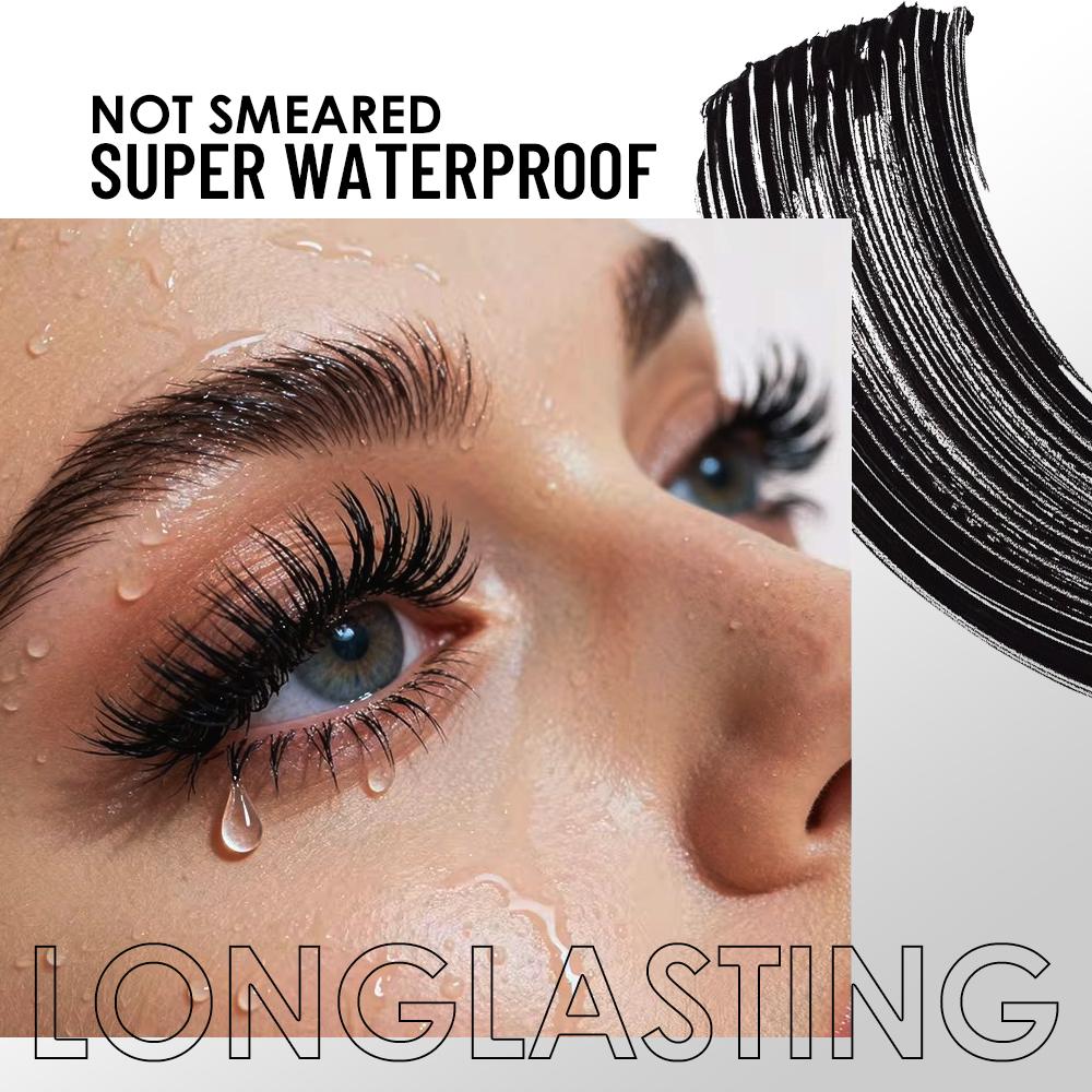 Julystar Waterproof Mascara Black, 4D Silk Lash Mascara for Natural Lengthening & Curling, Long-Lasting & Smudge-Proof Eyelash Makeup
