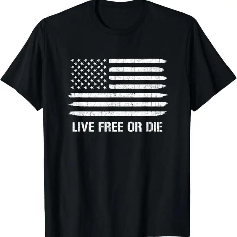 Новая Ограниченная Серия Live Free Or Die Американский Флаг Вторая Поправка Футболка