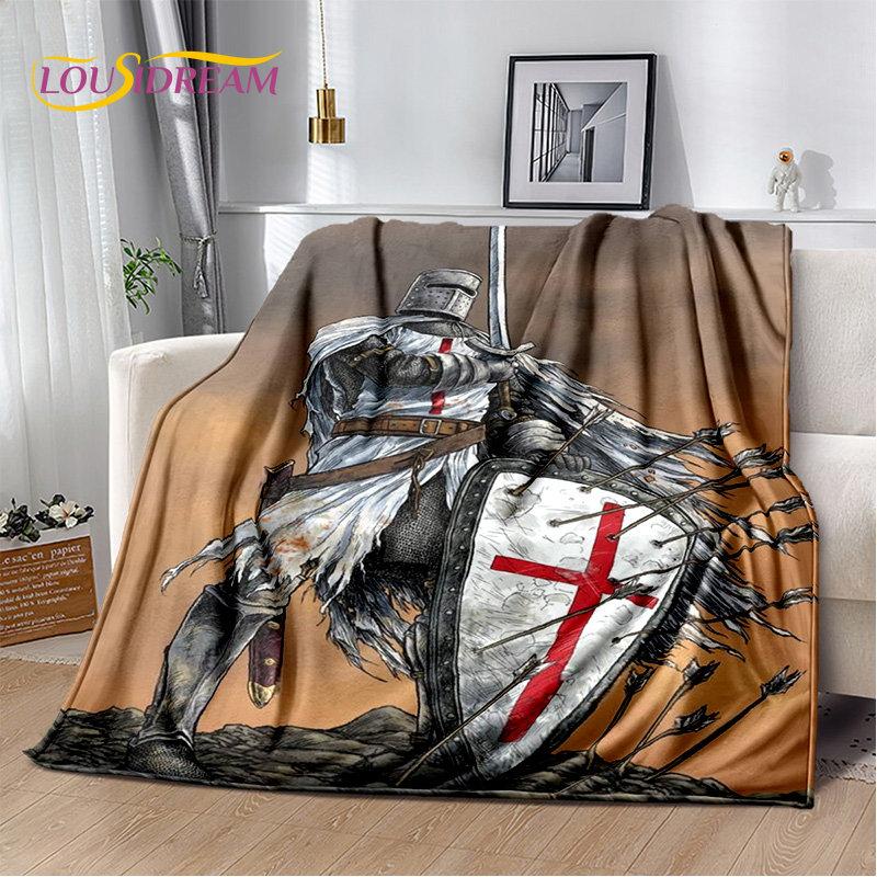 Мягкое плюшевое одеяло Cavalier Knight Templar Crusaders, фланелевое одеяло для гостиной, спальни, кровати, дивана, пикника