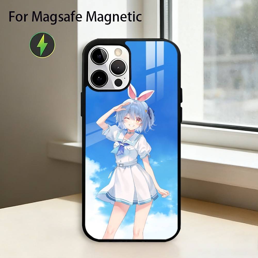 Чехол для телефона Holo U-Usada Pekora для iPhone 17, 16, 15, 14, 13, 12, 11 Plus, Pro, магнитный с Magsafe, беспроводная зарядка