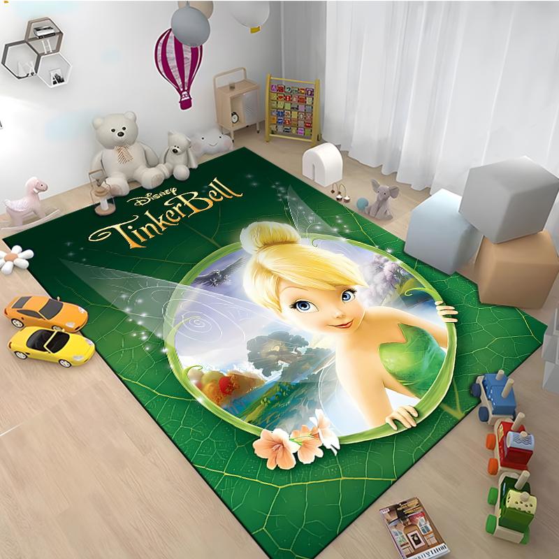 1PC Tinker Bell Theme Rug for Bedroom Fluffy Square Floor Carpets Living Room Home Decor Rugs Soft Velvet Mat Area Rug Potdemiel