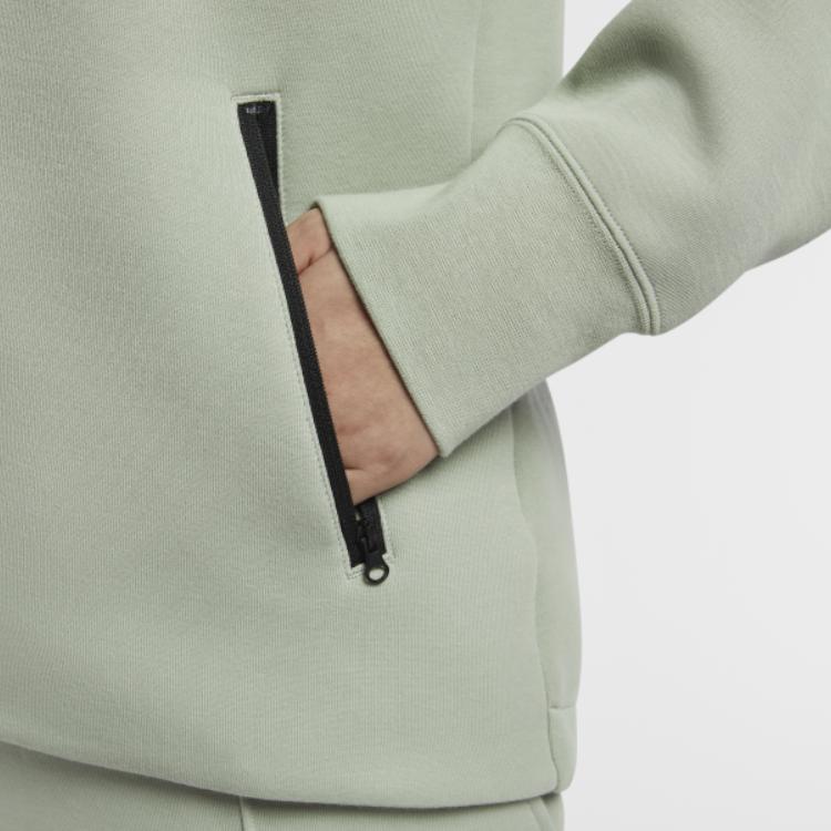 Nike Женская худи с молнией Sportswear Tech Fleece Windrunner Цвет: Jade Horizon Black FB8339-370