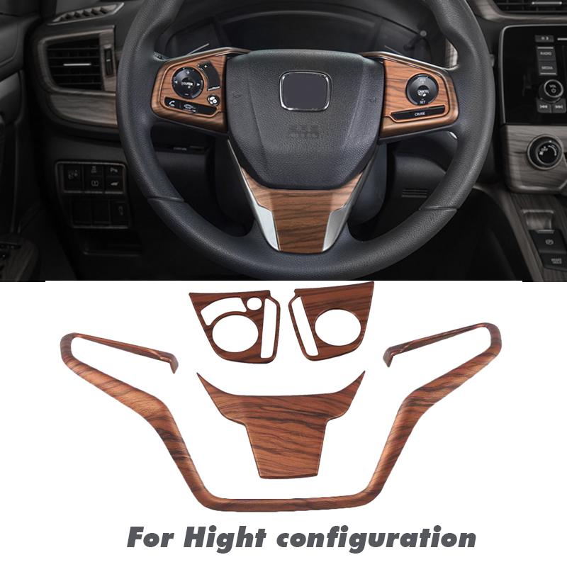 Car Interior Peach Wood Grain Inner Door Handle Decoration Frame Car Styling For Honda CRV CR-V 2017 2018