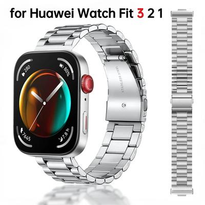 Металлический ремешок для Huawei Watch Fit 3 Регулируемый браслет-браслет для Huawei Watch Fit 3 2 1 Смарт-часы Аксессуары из нержавеющей стали