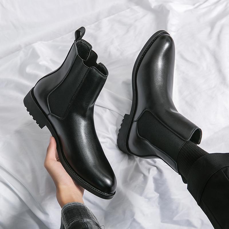Высококачественные мужские ботинки Челси Модные Универсальные Business Casual Мужская Обувь Британский Стиль Уличная Одежда для Вечеринок Классические Ботильоны