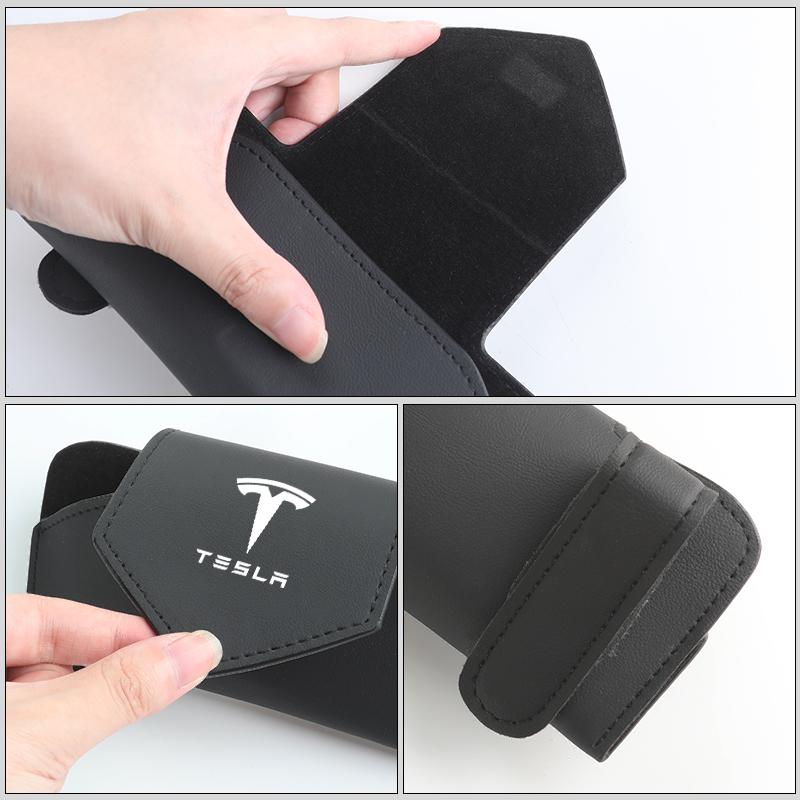 PAJL2 Car Valve Glasses Box Sun Visor Glasses Holder Sunglasses Case For Tesla Model 3 Model S Model X Model Y Roadster Bonina Coil