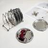 Mirror Surface Stainless Steel Cake Tray Silver Color Jewelry Display Tray  Jewelry Storage