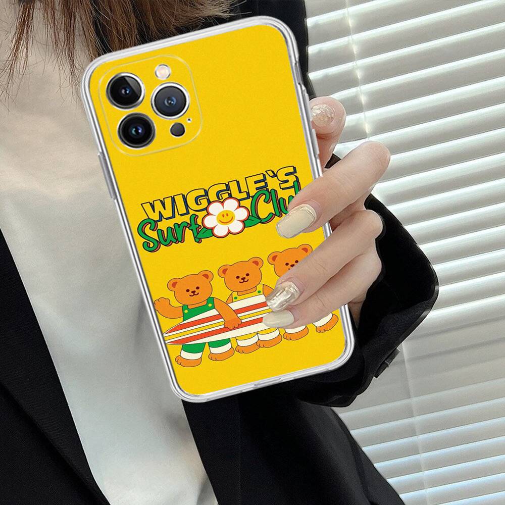 Мультяшный Милый W-Wiggle W-WiggleS Чехол для Телефона Для IPhone 17 16 15 14 13 11 12 Pro Max 16 Plus Прозрачный