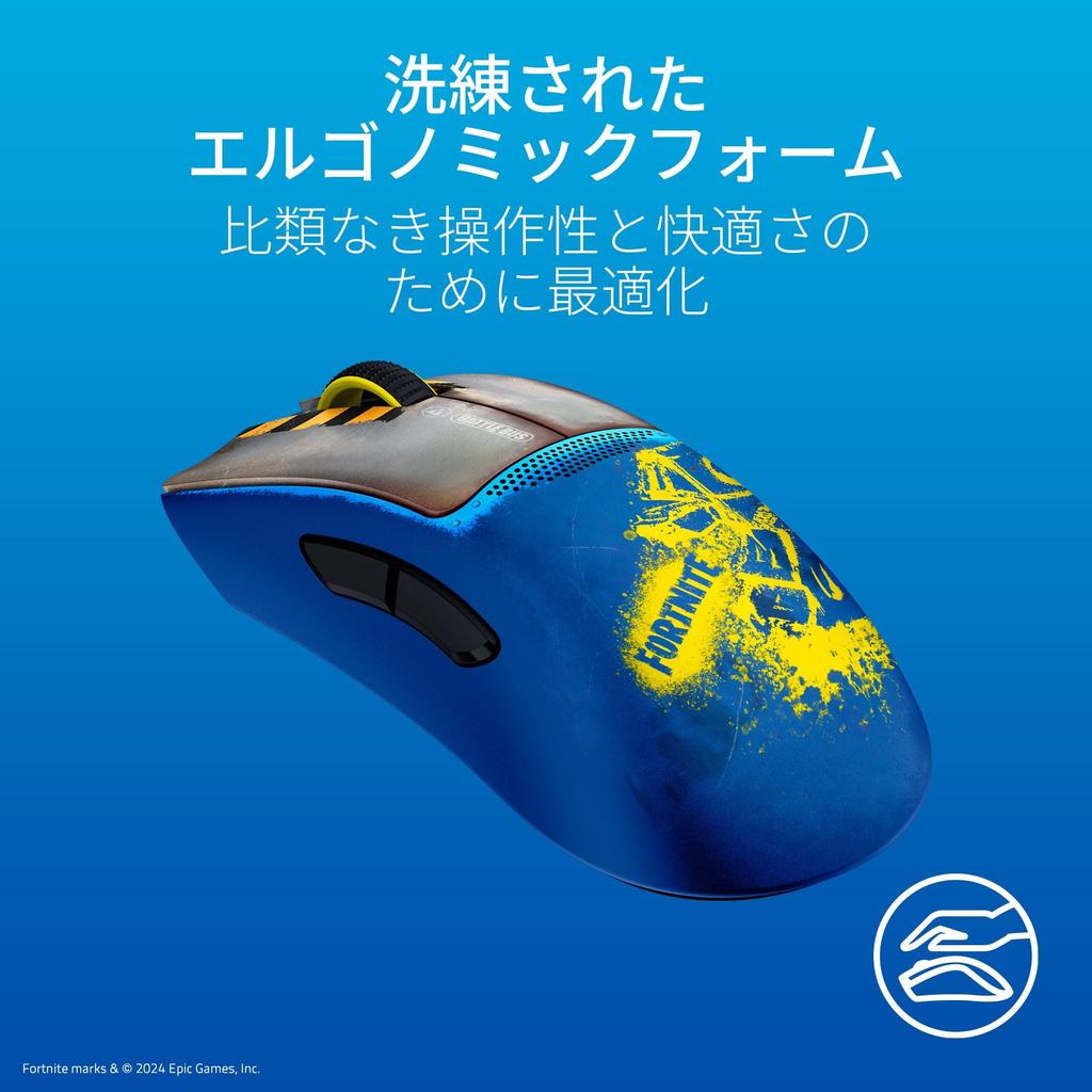 FORTNITE Игровая мышь Razer DeathAdder V3 Pro Fortnite Edition Wireless 63g Продвинутая эргономичная форма Лучшая в своем классе Focus Pro 30K Оптический сенсор 3-й