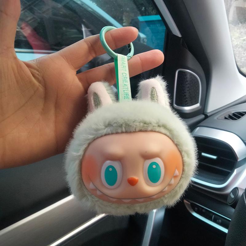 1 Piece Cute Model Doll Bag Pendant Labubu The Monsters Figure Plush Toy Keyring Decor Collection Keychain Kid Birthady Gift