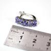 Natural Blue Tanzanite Clasp Earring ,3ct Real Tanzania Aa Color 10 Piece Oval 3*5mm 925 Sterling Silver Fine Jewelry Women