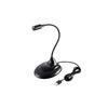 Микрофон для ПК ELECOM, Настольный микрофон, USB, Гибкая стойка, Кнопка отключения звука, Светодиодная подсветка, Черный HS-MC07UBK