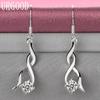 925 Sterling Silver AAA Zircon Earrings Wedding Jewelry