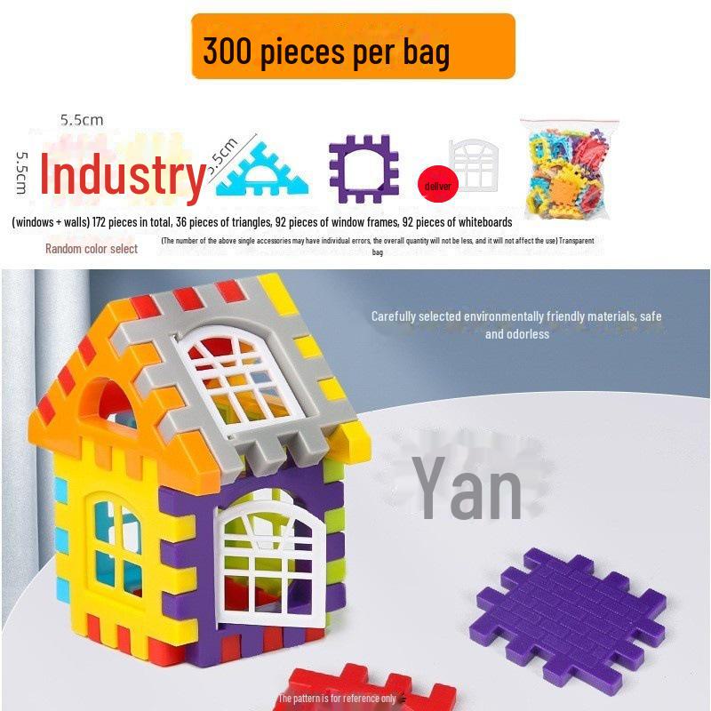 Игрушки-конструкторы для трансграничных перевозок: Детский набор «Замок и дом» из крупных деталей