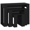 VidaXL Tables gigognes 3 pcs Noir Bois d'ingénierie 808604