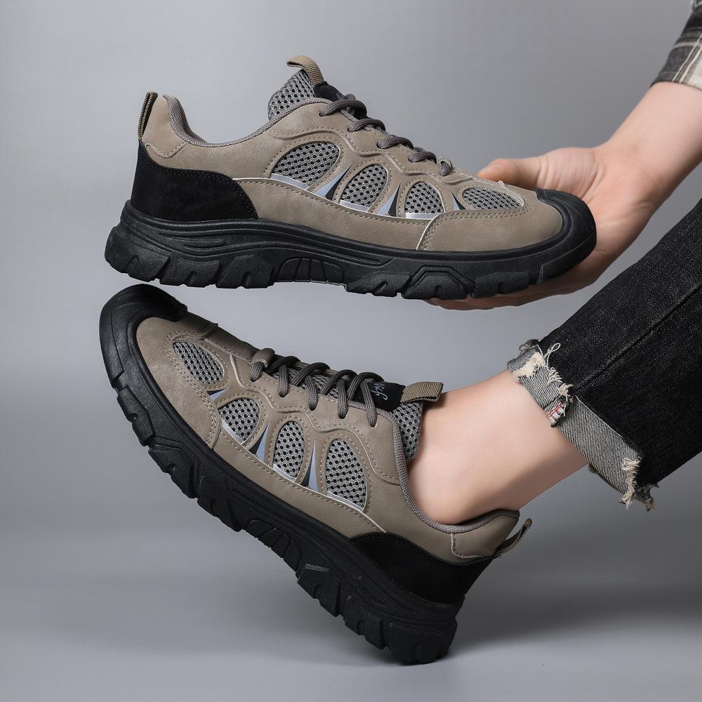 Повседневная спортивная обувь на платформе, универсальная, дышащая, для улицы, рабочая обувь, мужская, для хайкинга, мужская