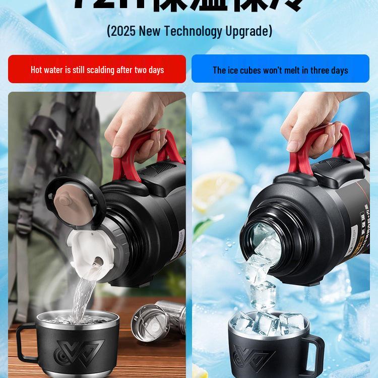 Large Capacity 72-Hour Insulated Car Thermos Mug for Long-Distance Self-Driving