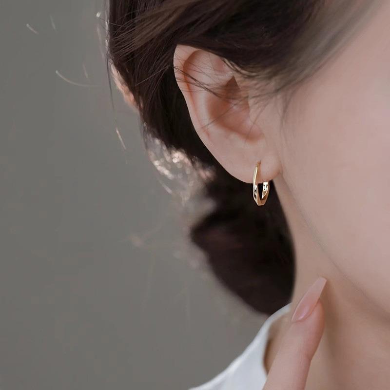 Круглые серьги-кольца из серебра 925 пробы для женщин, простые, модные, круглые украшения, подарки на вечеринку, свадьбу, праздник