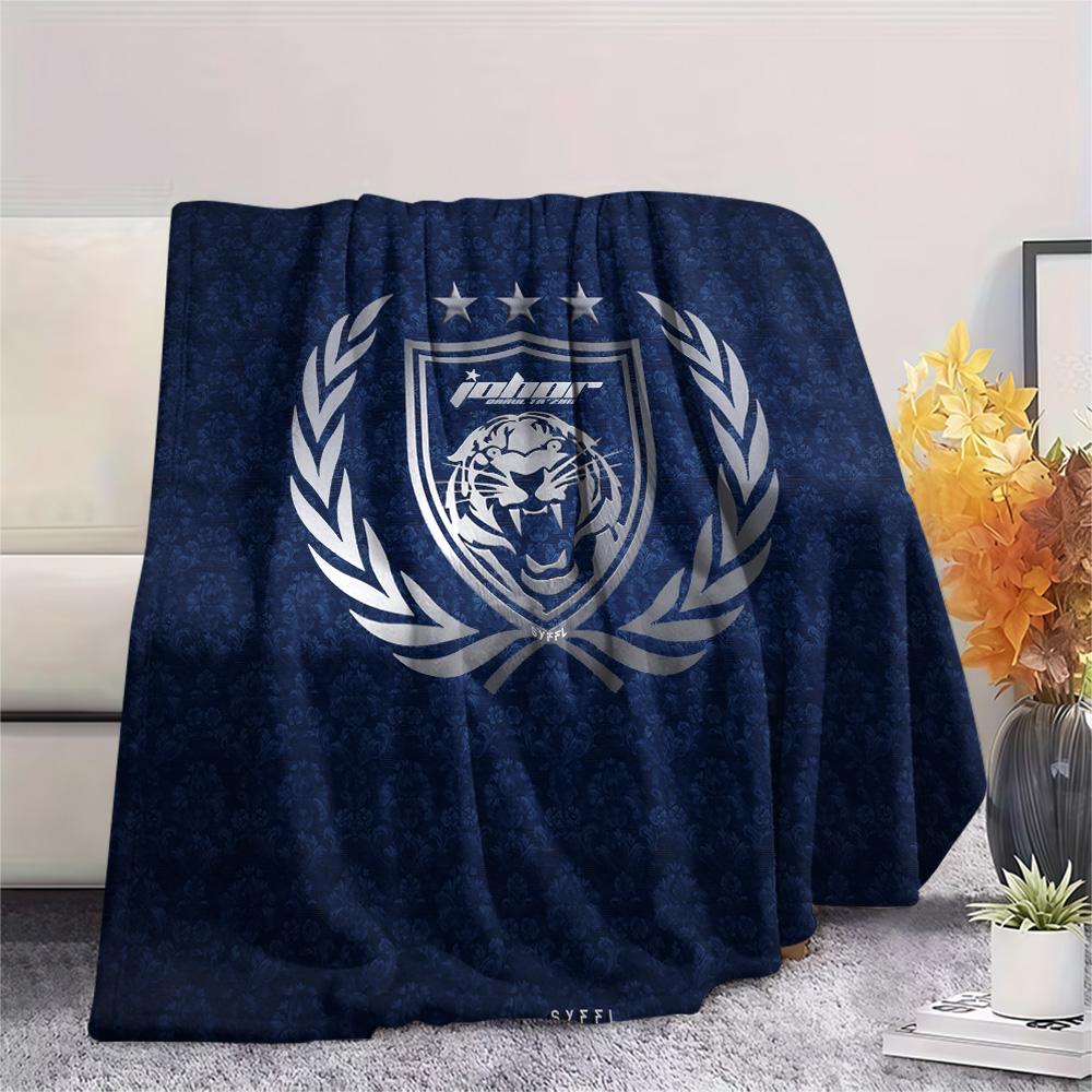 Johor Darul Ta'zim FC Print Flannel Blanket, High quality Comfortable for All Seasons, Home Decor, Warmth and Comfort