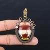 Драгоценный камень Red River Jasper из чистой медной проволоки, обернутый кулоном ручной работы