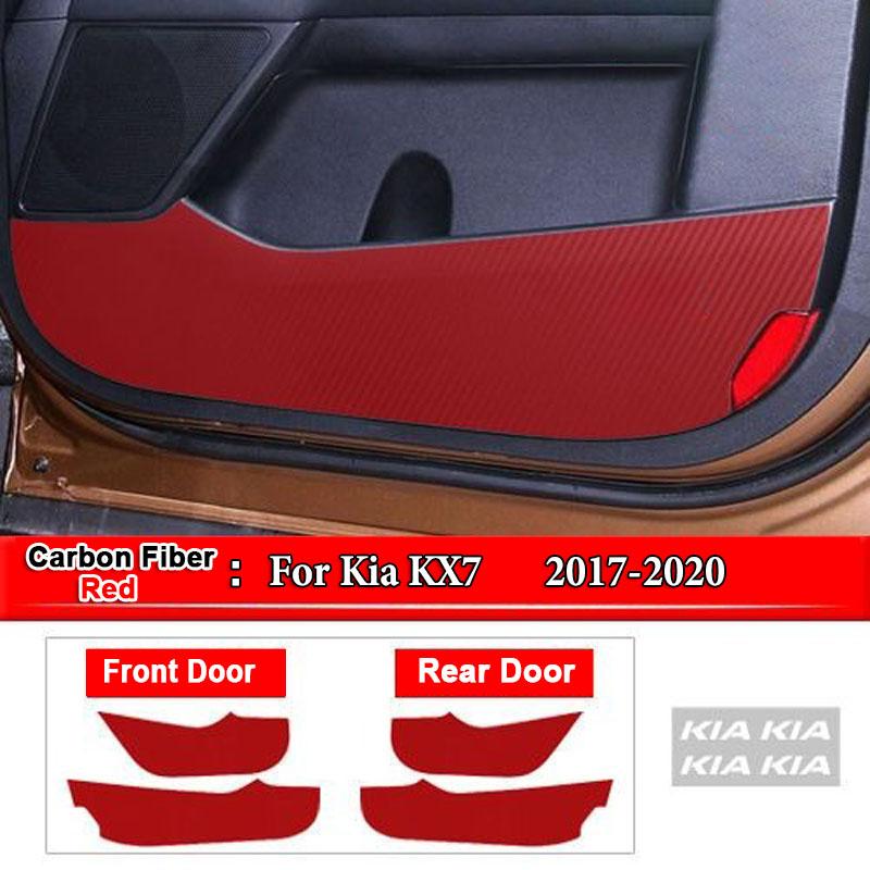 Для Kia Sportage K2 K3 K4 KX3 K5 KX5 KX7 Автомобильные Внутренние Накладки на Дверь Против Загрязнения Узором под Углеродное Волокно Наклейки Защитные Аксессуары