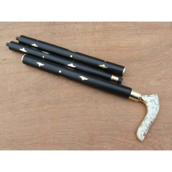 Лучшее качество стимпанк белые цветы латунная ручка ручной работы викторианской эпохи мужчины женщины трость-трость-деревянные палочки антикварная ручка ручка подарок