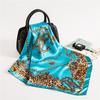 Fashion Hijab Scarf For Women Print Silk Satin Hair Scarfs Kerchief 90*90cm Square Neckerchief Headband Scarves For Ladies