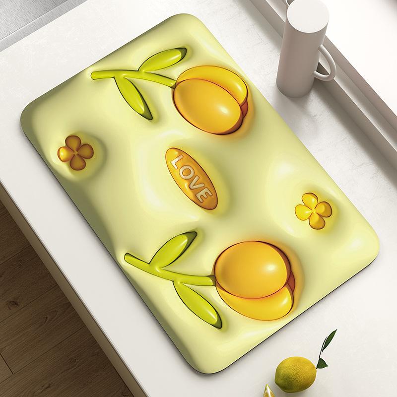 Расширяющийся дренажный коврик Bar Diatom Mud Absorber Coaster Tea Table Изоляционный коврик Bowl Teddy Cup Не требующий мытья коврик для сушки