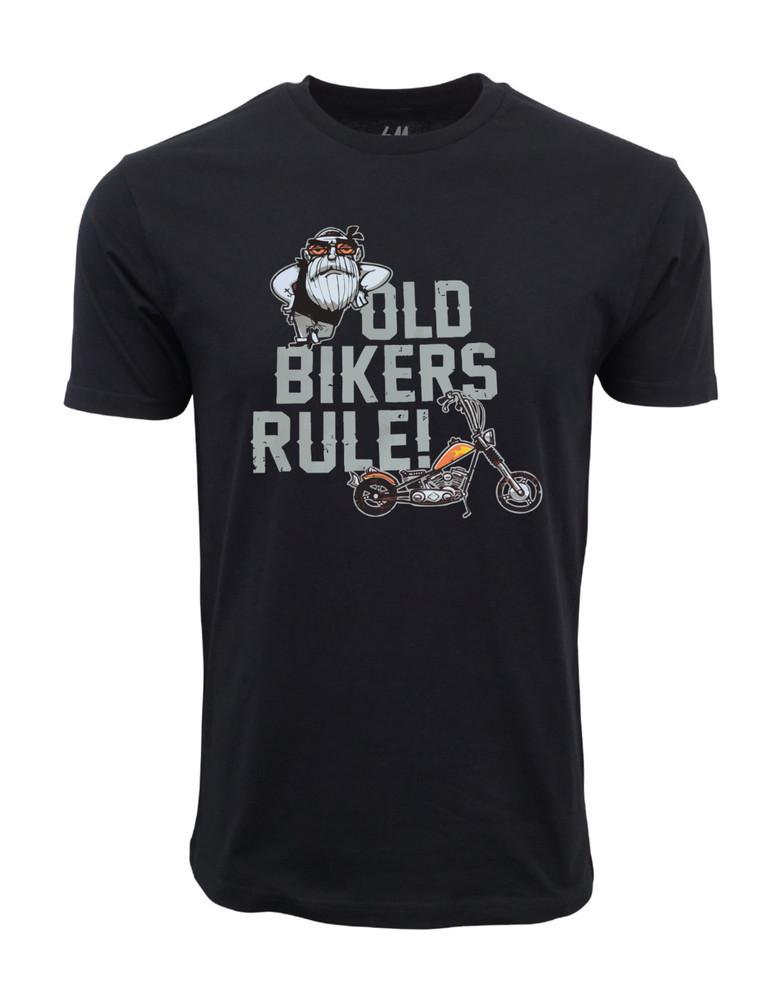 Old Bikers Rule Motorcycle Graphic T-shirt