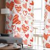 Ручная роспись акварель сердце прозрачные шторы для гостиной кухни оконные шторы спальня тюль вуаль шторы
