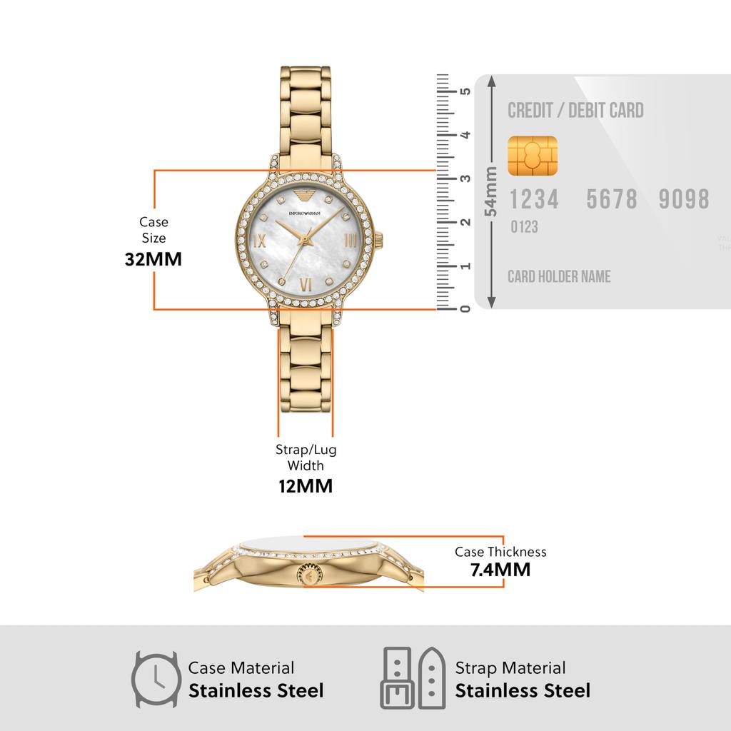 Emporio Armani AR11652 Gold Watch Women's