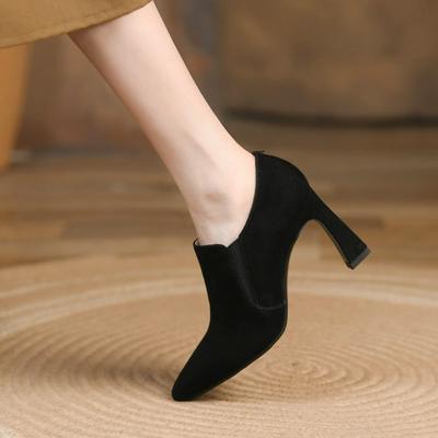 Модные женские босоножки 2024 Весна Новые дизайнерские туфли Острый носок Туфли на высоком каблуке Женские туфли-лодочки с острым носом