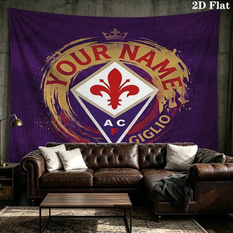 Custom Name ACF Fiorentina Printed Tapestry – Wall Hanging for Bedrooms, Dorms, and Home Decor