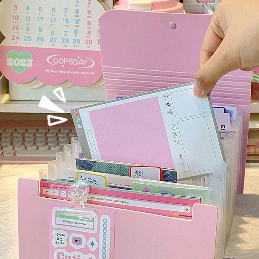 12-слойная папка-расширитель, однотонный портативный органайзер для документов, сумка-гармошка формата А6, счет