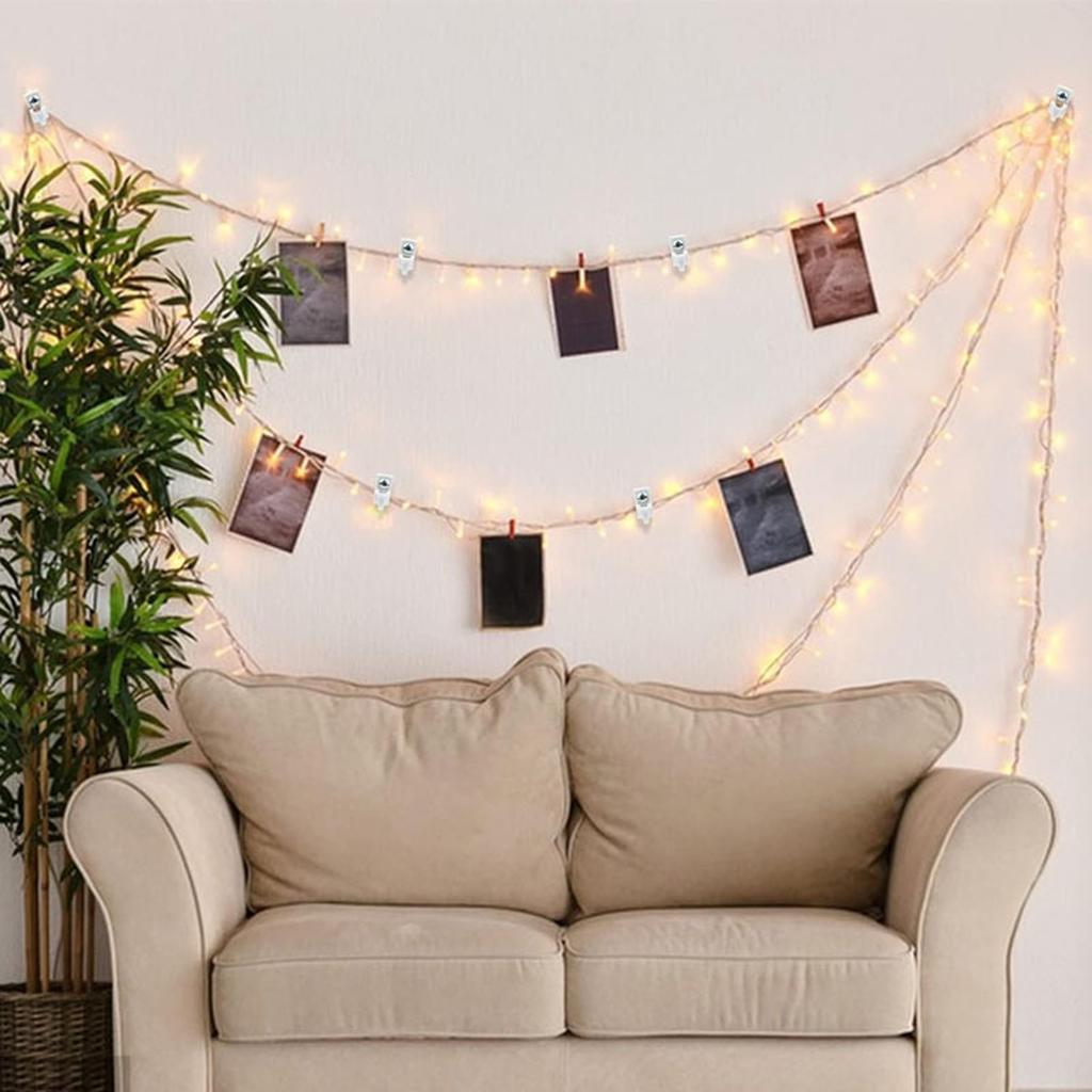 20 шт. Крючки для гирлянд, уличные клипсы для крепления на шурупах для декора патио, настенные вешалки, зажимы для полок, фиксаторы проводов, украшение для вечеринки