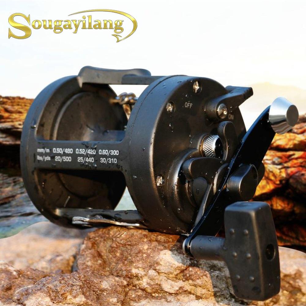 SOUGAYILANG RightTrolling Fishing Reel Black 3.8:1 Saltwater Freshwater Spinning Fishing Tackle Reel for Sea Fishing