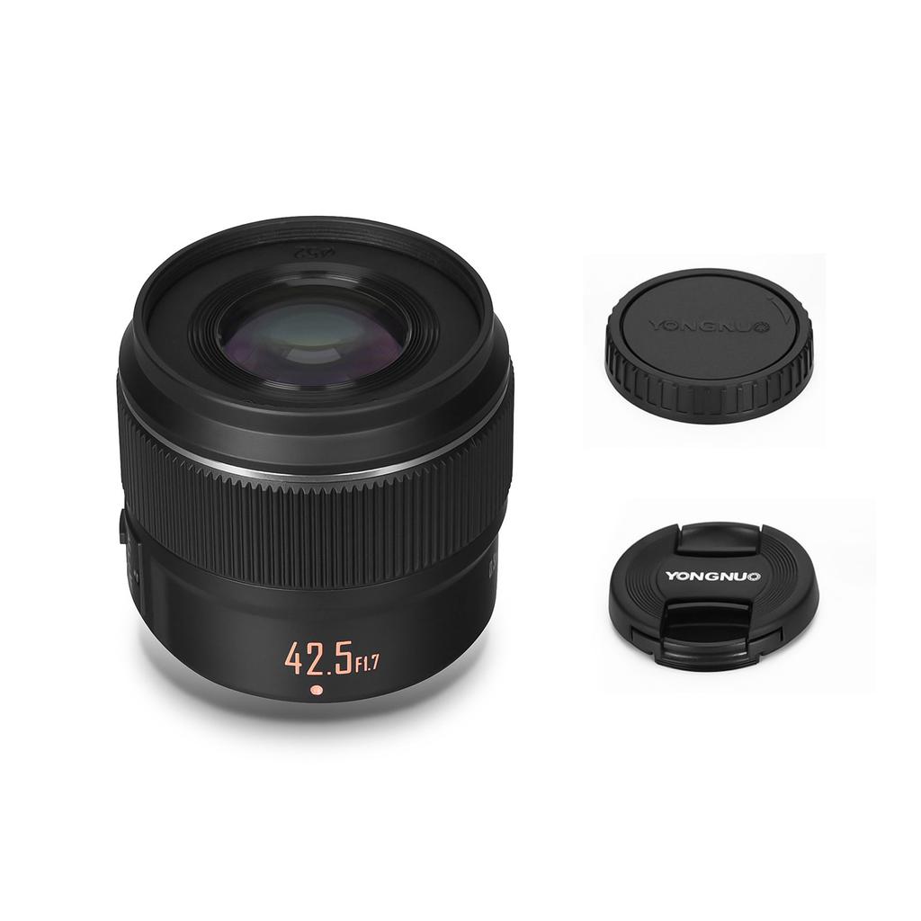 YONGNUO YN42.5mm F1.7M II M4/3 42.5mm Fixed Focus Camera Lens F1.7 Large Aperture Multi-coated 8