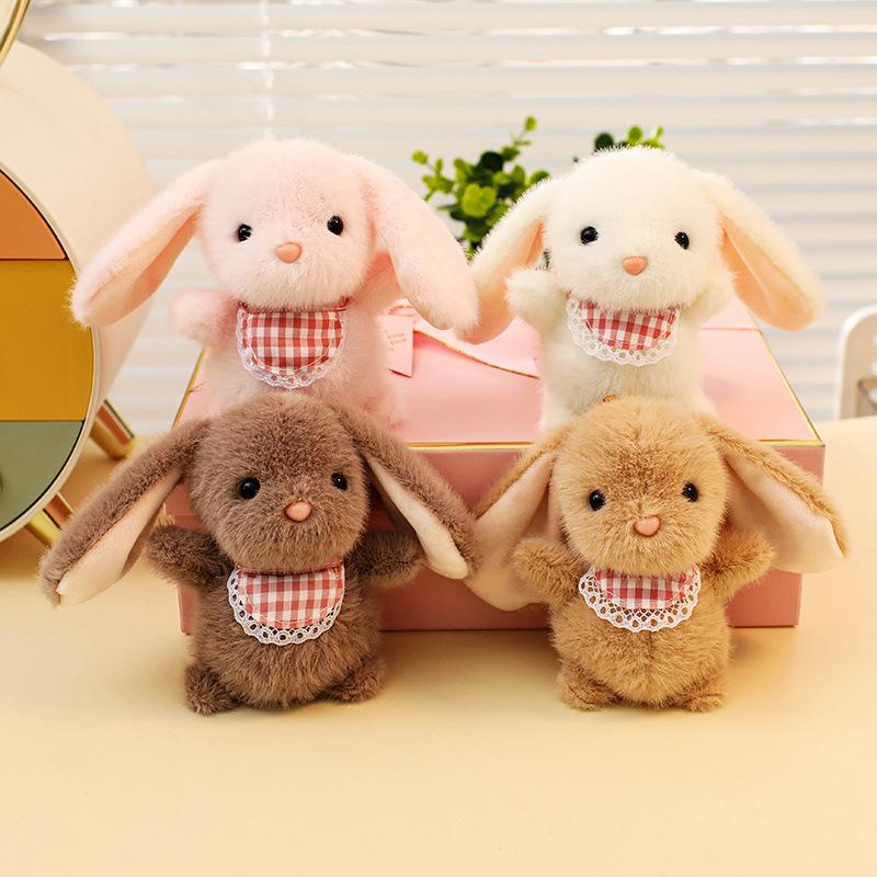 Bunny Plush Keychain Doll Machine Pendant Student Schoolbag Backpack Pendant Small Toys Boutique Girls Jewelry