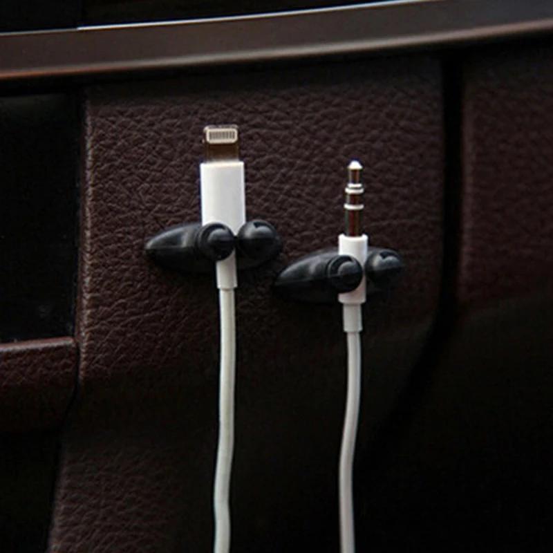 10/20/50Pcs Cable Clamp Universal Car Wire Organizer Holder Bracket Mini Charger Cables Manager Auto Accessories Interior Decor