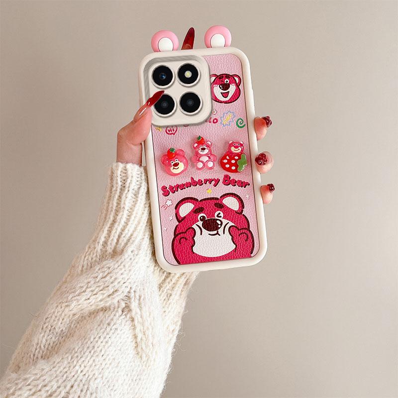 KEYSION Милый чехол с 3D-мультяшным рисунком для HONOR X6b с браслетом, мягкий силиконовый противоударный чехол для телефона Huawei Honor X6b 4G