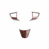 Wood Grain Car Steering Wheel Button Frame Cover Trim For Cadillac SRX 2010-2012