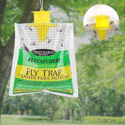 ОДНОРАЗОВАЯ подвесная сумка для мух, уличная одноразовая ловушка для комаров для двора, уличные подвесные ловушки, подвесные ловушки для улицы