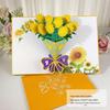 Рождественская открытка Танец бабочки Подсолнух 3D Поп-ап: Креативный ручной работы дизайн высокого класса для фестиваля Циси