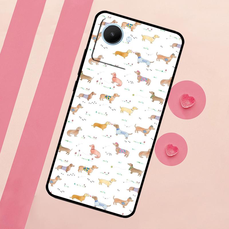 Милый такса Собака Горячий Для Realme 15 Pro 10 11 12 13 14 Pro Plus GT7 C67 C65 C63 C61 C55 C53 C51 C35 C71 C75 Чехол